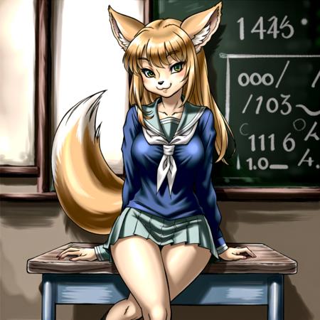 03715-167888048-detailed, intricate, masterpiece, furry female, cute, standing, classroom, shirt, school uniform, dress, smile, sitting, crossed.png